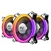 Produktbild Aigo RGB Lüfter PC 120mm Kühler Kühler Kühler CPU LED 4 Pin leise Cooling Fan Bassa Geräuschpegel und hohe statische Computer Case Fan mit 42 Generi LED (3-Pack)