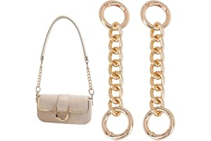 UNICRAFTALE 2 Stück Kurze Taschenketten Geldbörsenriemenver Längerung 10.55cm Goldene Handtaschen Verlängerungskette Schulterriemen für Taschen Für Crossbody Schulter Handtaschen Taschen Zubehör
