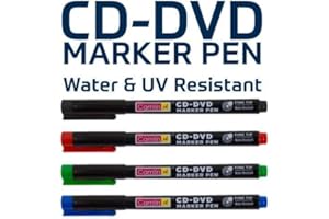Camlin 4 x FINE TIP CD DVD PERMANENT MARKER PENS RED-GREEN-BLUE-BLACK WATER/UV RESIST