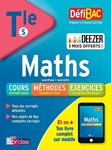 Télécharger DéfiBac Cours/Méthodes/Exos Maths Terminale S + 3 mois offerts à Deezer Premium + PDF Ebook En Ligne