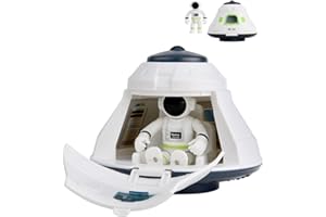JAWSEU Rocket Space Toy Spaceship, Space Mars Exploration Space Shuttle Toy with Astronaut Figures, Space Shuttle Space Mission Rocket Toy for Toddlers