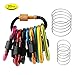 Produktbild LATIT 10 Mini Alu Karabiner 10 Draht Schlüsselanhänger für Camping, Outdoor, Wanderung, Gepäckanhänger, Haustiere(Bunt)