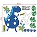 Shopisfy Children's Toddlers Self Adhesive Vinyl Wall Stickers Nursery Décor Decal Art - Dino in the Dark
