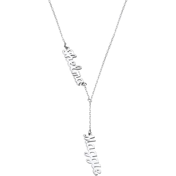 Collana Personalizzata Bandmax Con 1-4 Nomi E Pietre Birthstone – Acciaio 316L, Oro O Argento
