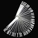 50x Clear False Nail Art Tips Sticks Polish Display Fan For Practice Salon, Can Add/Remove As Required
