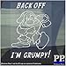Produktbild 1 x Autofenster-Aufkleber mit der Aufschrift „Back Off I'm Grumpy“ und Zwerg-Bild, Warnschild zur Einhaltung des Sicherheitsabstandes