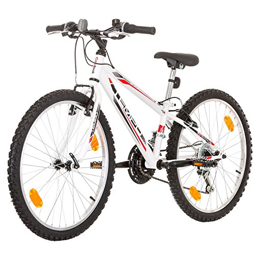 24 Zoll, CoollooK, TEMPO, Jugend Fahrrad,Mountainbike MTB,hardtail, Rahmen 28 cm, SHIMANO 18-GANG, Weiss - 6