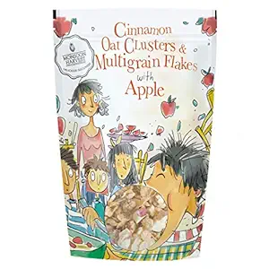 Monsoon Harvest Cinnamon Oats Clusters and Multigrain Flakes with Apple, 350 Grams