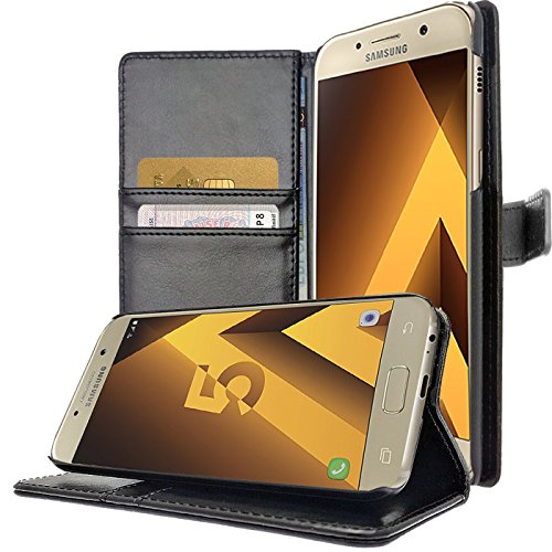 Book's Cover ofCoque Samsung Galaxy A3 2017  Housse Luxe Portefeuille avec Support Video Galaxy A3 2017 A320  Buyus Etui Protecteur pour Galaxy A3 2017  Noir