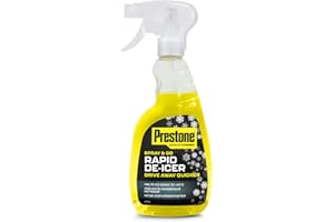 Prestone De-Icer, Anti Freeze Spray For Car Window, Fast Acting De-Icer Spray For Car, Fastest De-Icer, Prevents Re-Freeze & Melts Ice At -40C, Essential Car Accessories, Rapid Trigger Deicer, 500ml