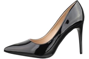 Elara Señoras Bombas Tacones Altos Puntiagudos Stiletto Chunkyrayan