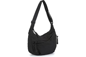 Nhgkju halvmåne axelväska damer, nylon crossbody bag halv måne väska utomhus crossbody axelväska hoboväska med justerbar axel