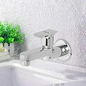 GARBNOIRE Brass Long Body Foam Flow Bib Cock Tap Bathroom Faucet | Washing Tap | Kitchen Sink Tap with Chrome Finish