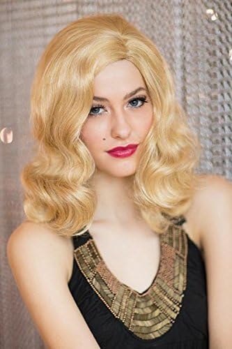 1940's Pin Up Style Golden Blonde Wig, wavy: Rosy