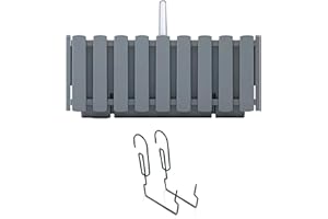 PROSPERPLAST Jardinera para balcón BOARDEE FENCYCASE W, dimensiones (mm) 380x180x162, color Gris piedra