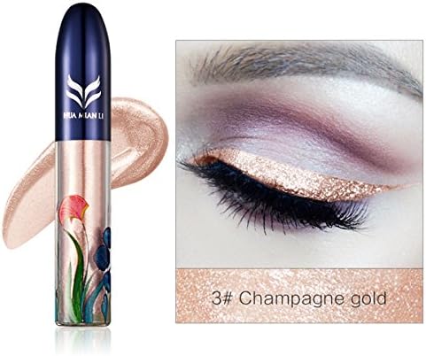 FANCY LOVE Enhanced Pearlescent Liquid Eyeliner with New Design, Charming Eyeliner (Champage gold)