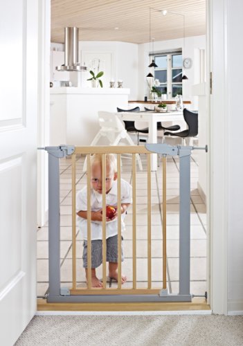 BabyDan Avantgarde Indicator Baby Safety Gate Natural/Silver