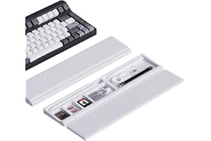 ‎HAGIBIS Hagibis Tastatur Handgelenkauflage Pad Unterstützung mit Desktop Partition Aufbewahrungskoffer, Ergonomisch Weicher Memory Foam,Anti-Rutsch Gummiboden für Computertastatur,Laptop,Büro,Zuhause (weiß)