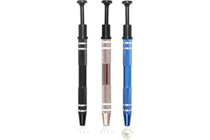 Pince à Diamant Professionnelle,Forreen 3 Pièces Brucelles à Griffes en Alliage Professionnelle Multifonction Pinces à Bijoux en Diamant avec 4 Griffes pour Soudage Soudage Bijouterie