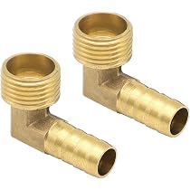 Raccordo A Gomito 90° In Ottone Per Tubo – 1/2 Pollice (12mm), Maschio-maschio, 1 Pezzo