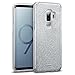 Produktbild Conie Glitzerhülle kompatibel mit Samsung Galaxy S9 Plus, Funkelnde Silikon Hüller Glitzer Rutschfeste Oberfläche passgenaue Hülle in Silber