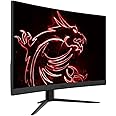 MSI Optix G27CQ4 Curved Gaming Monitor - 27 Inch, 16:9 WQHD (2560 x 1440), 1440p, 2K, VA, 165Hz, 1ms, 1500R, FreeSync Premium, DisplayPort, HDMI, Night Vision, Frameless, Anti-, Less Blue Light