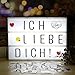 Produktbild Lightbox, Lichtbox, infinitoo led Leuchtkasten A4 mit 196 buchstaben und 28 weiß Symbole 55 bunten emoji für Innenbeleuchtung Deko, stimmung beleuchtung, Nachtorientierungslicht, Party und Haus Deko