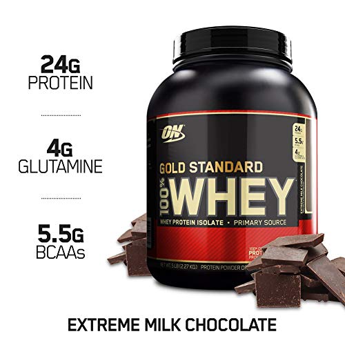 Optimum Nutrition Gold Standard 100% Whey, Suplemento para Deportistas (Extremo Chocolate con Leche), 2270 g