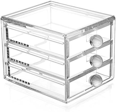 Acrylic Cosmetic Makeup Organiser, Storage, Tidy, Drawer Organiser, Jewellery, clear, K18