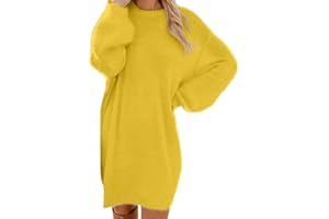 EMUKFD Womens Fleece Tunic Pullover Long Sherpa Dress Long Sherpa Hoodie Pullover Fuzzy Fleece Sweatshirt Dresses Warm Tunic Tops Bodycon Jumper Sweater Dress