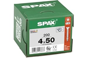 SPAX Träskruv försänkt huvud T20 WIROX Helgängad 4X50 200ST 1191010400503