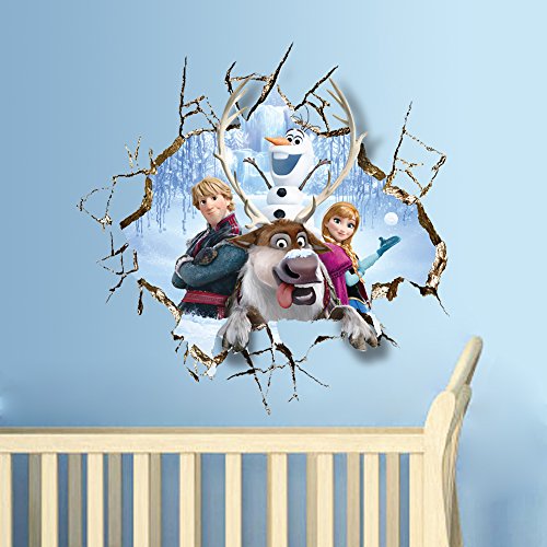 XXL 3D Sticker Eiskönigin Frozen Anna Kristoff Olaf - 4