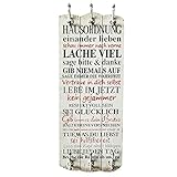 flurgarderobenset ECHTHOLZ: 100% massives Holz 5-fach lackiert - kein billiges MDF Material