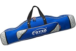 TentHome Fishing Rod Case Portable Folding Fishing Rod Case Fishing Pole Reel Storage Bag Fishing Gears Organizer 80cm/90cm/100cm/120cm (Blue with Grey, 2 layers/80cm)