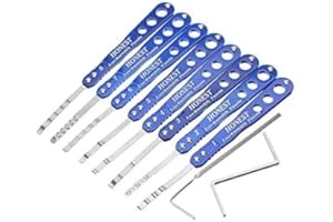 TPM Go 8 x Schnellöffnungswerkzeug mit 2 Spannwerkzeugen und gewelltem Einzelhaken für Strongbox-Schloss