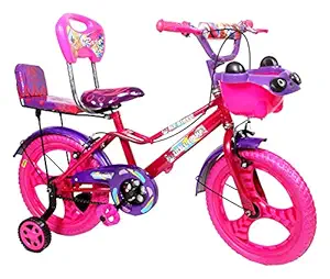 NY Bikes Steel Stitch 16T Kids Bicycle, 16 Inches (Pink and Purple)