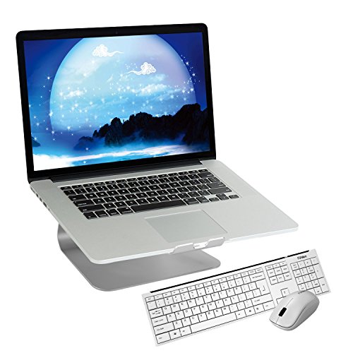 Homdox Aluminium Laptop Ständer Halter für Notebooks, MacBook, MacBook Pro MacBook Air und Computer PC, 26x24x15CM, Silber - 3