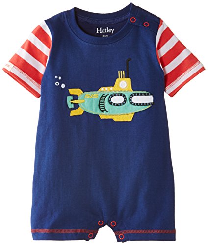 Hatley Baby Boys Infant Shorty Submarines, Blue, 9-12 Months (Manufacturer Size:6-12 Months)