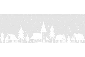 d-c-fix Pellicola per vetri ad adesione statica - Foglio di vetro, privacy , protezione UV, pellicola di decorativa, cucina, bagno, finestra - static window stripes Winter Homes 20 cm x 1,5 m
