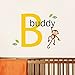 V&C Designs Ltd (TM) Personalised Name with Initial Jungle Cheeky Monkey Children's Room Kids Room Baby Nursery Playroom Wall Sticker Decal Mural Vinyl Transfer Wall Art