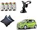 Auto Pearl Premium Quality Car Accessories Combo of Car Tyre Air Alert Valve Cap Set of 4 Pcs. & Car Vastra Cushion Pillow Black Color Set of 2 Pcs For Car & Home. & Universal Car Windshield Mount Holder Mobile Stand. For Chevrolet Beat Type-2 RS.1096.00