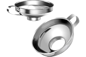 SUFE 2 Pezzi Imbuto in Acciaio Inox Imbuto Marmellata Imbuto Marmellata con Manico Imbuto da Cucina per marmellata e Fagioli Olio da Cucina Liquido e Polvere