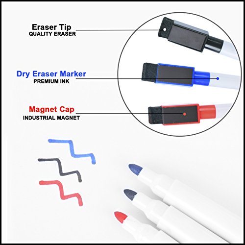 Newcomdigi Monatsplaner Kalender Whiteboard Tafelfolie Magnettafel 40x 30cm mit 3 Kreidemarker - 4