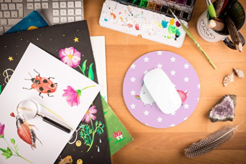 Mr. & Mrs. Panda Mauspad rund Einhorn + Schweinhorn – 100% handmade in Norddeutschland – Einhörner, Unicorn, Einhorn, Freundschaft, Schweinhorn, Schwein, Freundin, Schweinchen Mouse Pad rund, Mousepad, Computer, PC, Kreis, Mauspad, Maus, Geschenk, Druck, Schenken, Motiv, Arbeitszimmer, Arbeit, Büro Einhörner, Unicorn, Einhorn, Freundschaft, Schweinhorn, Schwein, Freundin, Schweinchen - 5