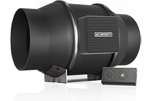AC Infinity CLOUDLINE PRO S6 – cichy system wentylatora 150 mm z regulatorem prędkości obrotowej, silnikiem EC, do namiotów uprawnych i hydroponiki