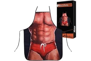 Alintor Secret Santa Gifts for Men, Funny Gifts for Men - Sexy Funny Novelty Apron, Mens Gifts for Christmas Stocking Fillers, Novelty Gifts for Dad/Husband/Boyfriend