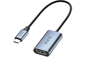 KOZYC USB C to HDMI 4K Adaptador, USB C a HDMI Convertidor Compatible con Thunderbolt 3, DP 1.2/1.4 Modo alt Compatible con 4K 30Hz, 3D, Copia y Pantalla extendida para Laptop, MacBook Pro, UHDTV,