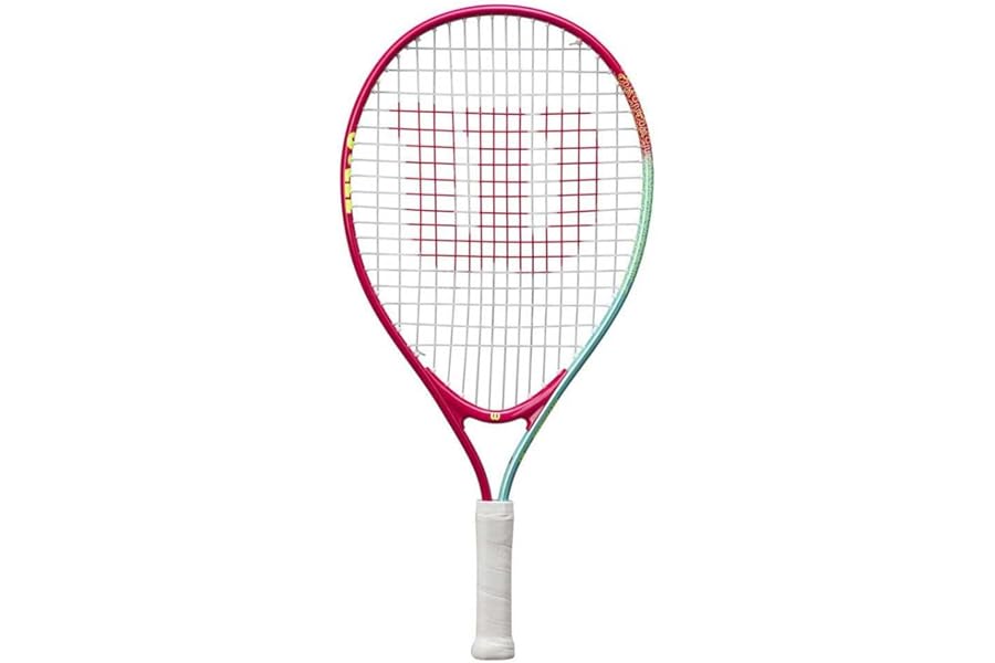 Wilson Intrigue Jr 21 Tennis Racket, Lightweight Frame for Easy Handling, Performance-Ready Providing Stable Play and Powerful Shots, Arm-Friendly Strings, Colour: Red/Teal, Size: 21
