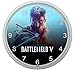 Produktbild LL Wanduhr Battlefield V Design ca. 20 cm Durchmesser mit lautlosem Uhrwerk Unisex Kinderzimmer Büro Arbeitszimmer BF 1 BF 4 BF 3 T3 (Weiß)