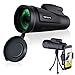 Produktbild Monokular Teleskop, Siensync 12X50 Hochleistung Wasserdicht & Stoßfest HD Teleskop Monokular Fernglas mit Handyadapter& Stativ, für Tierbeobachtung, Vogelbeobachtung, Reisen, Jagd und Camping usw.